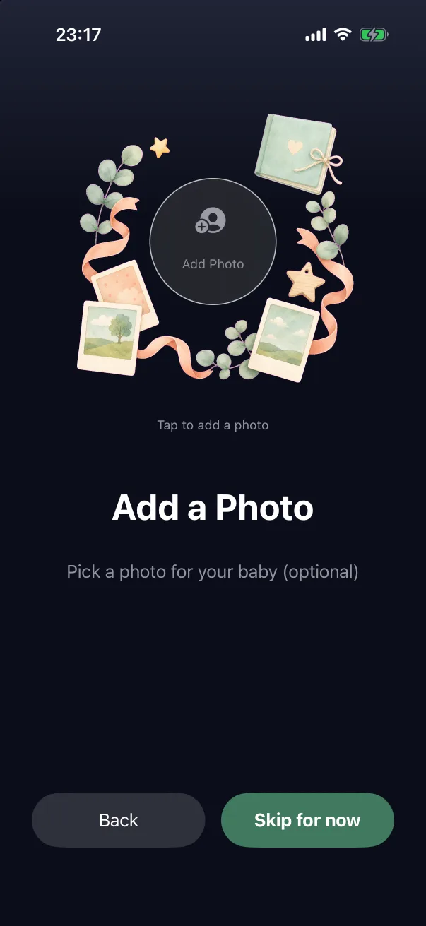 Photo step, optional.