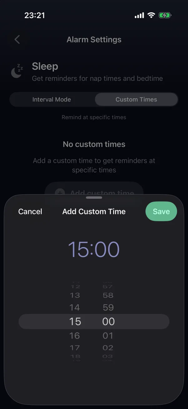 Picking a time.
