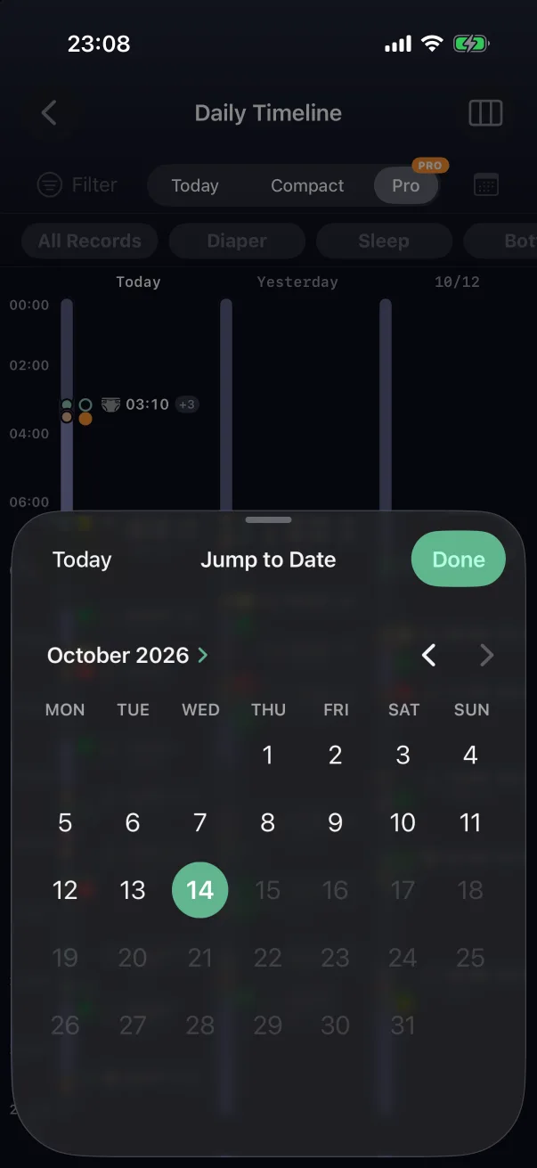 Jump to Date.