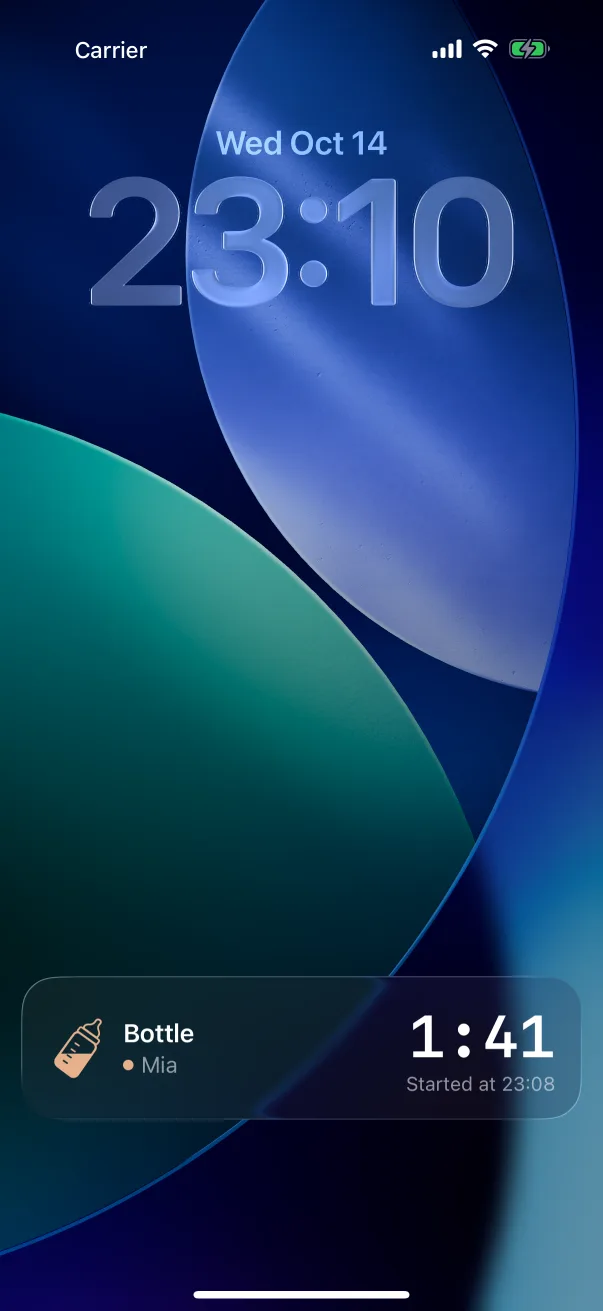 The Live Activity on the Lock Screen.