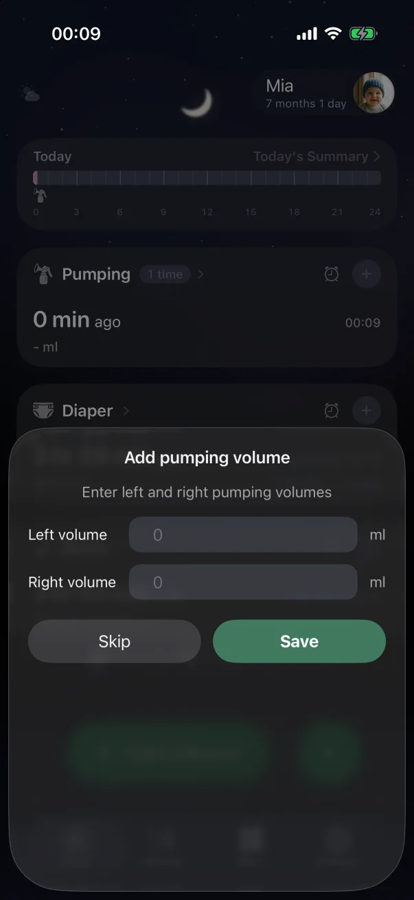 Pumping asks for the volumes when you finish.
