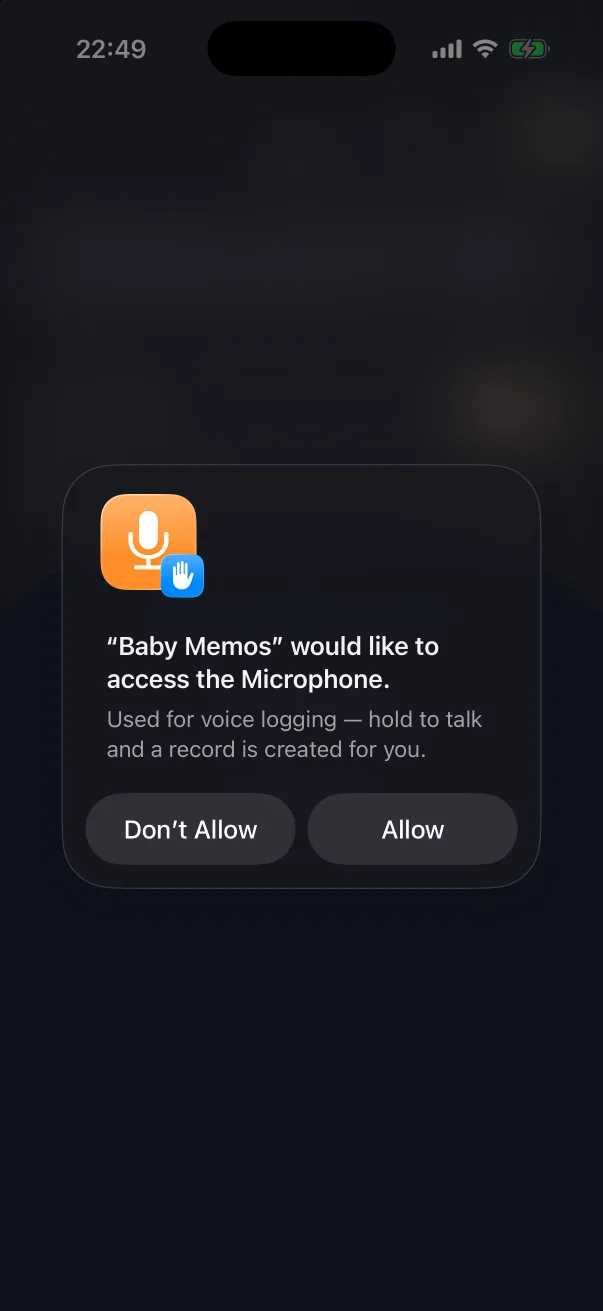 The microphone prompt.