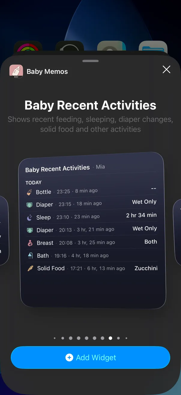 Baby Recent Activities.