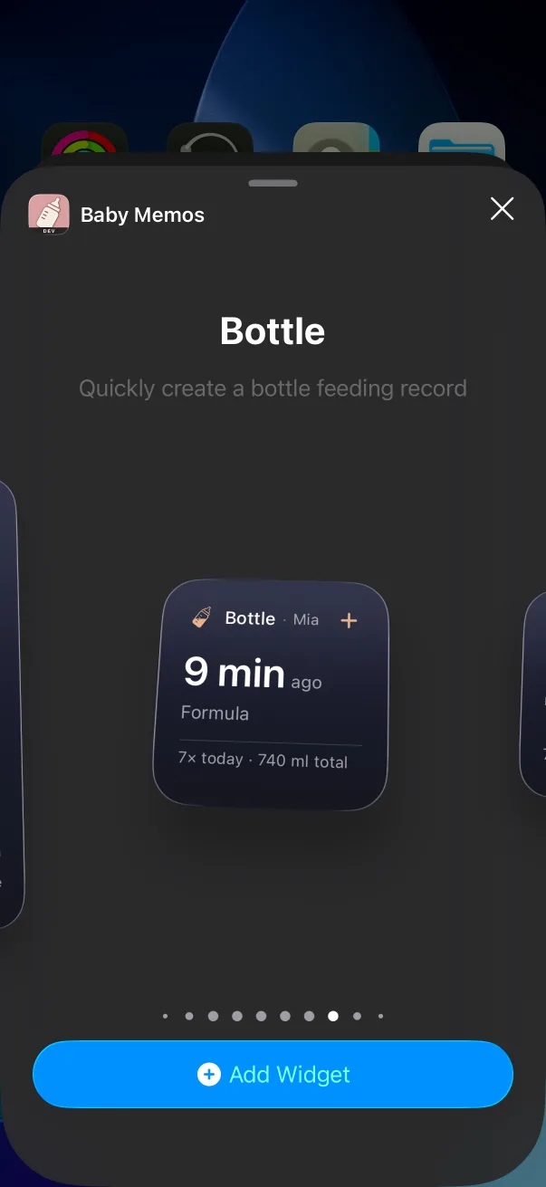Bottle, in two sizes.