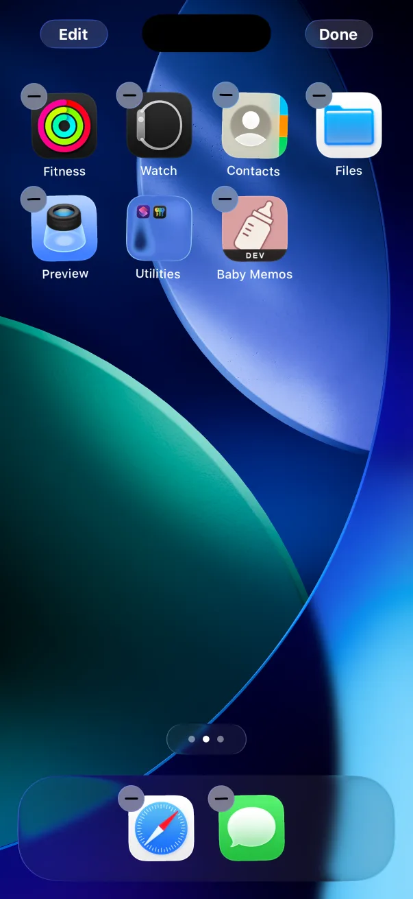 Touch and hold the Home Screen.
