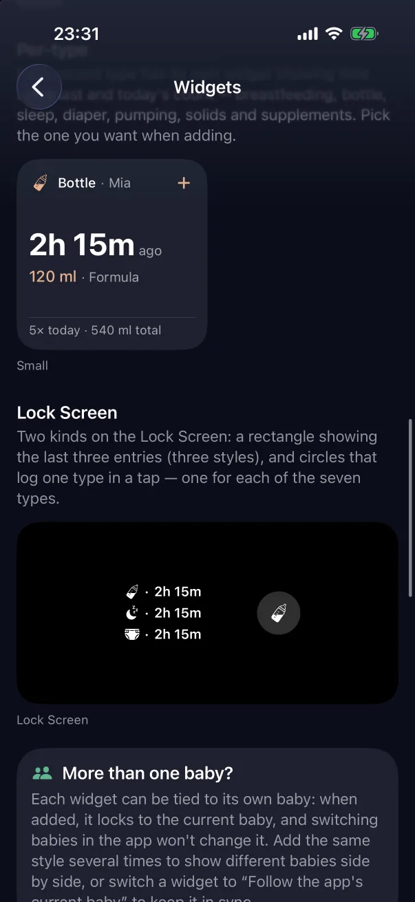 Recent records and the Lock Screen styles.