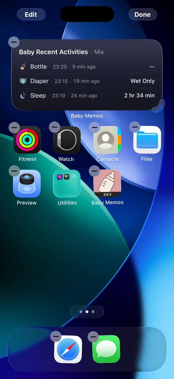 Placed on the Home Screen.